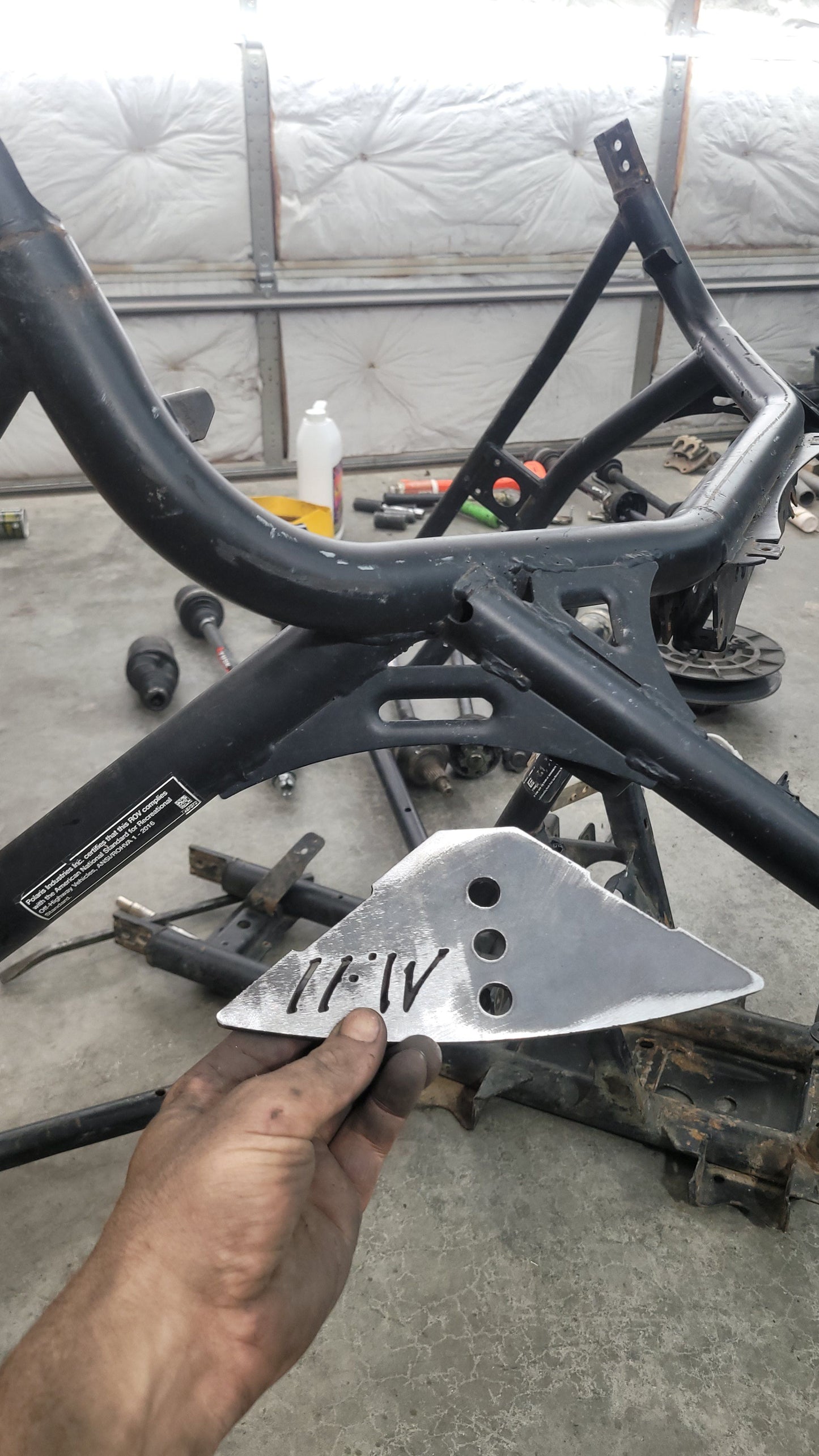 Front limit strap gussets for Rzr Turbo S or Xp